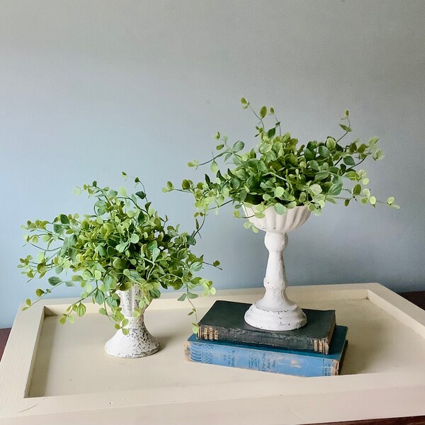 Set (2) Green Leafy Vine Topiary, Spring Vine Topiary, Wedding decor