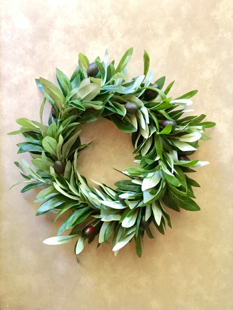 Olive Leaf Wreath Olive Branch Wreath Olive Home Decor Etsy