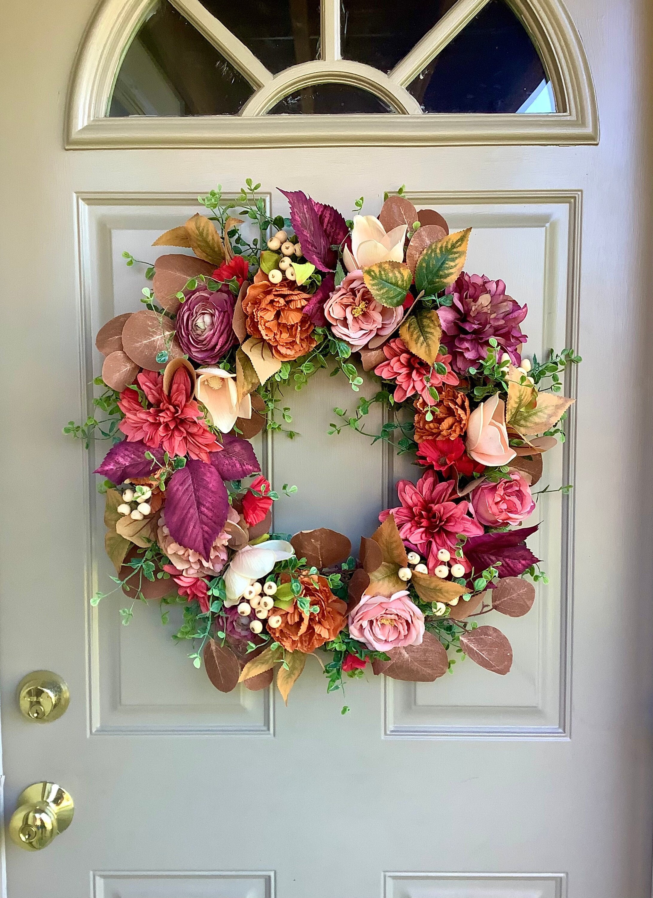 Updating a Fall Wreath Using Floral Picks - The Everyday Home