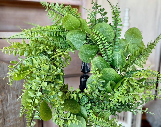 Fern Wreath, Spring Wreath, Summer Wreath, Greenery Summer Wreath, Green Fern Decor, Porch Wreath, Easter Wreath, Mothers Day Gift
