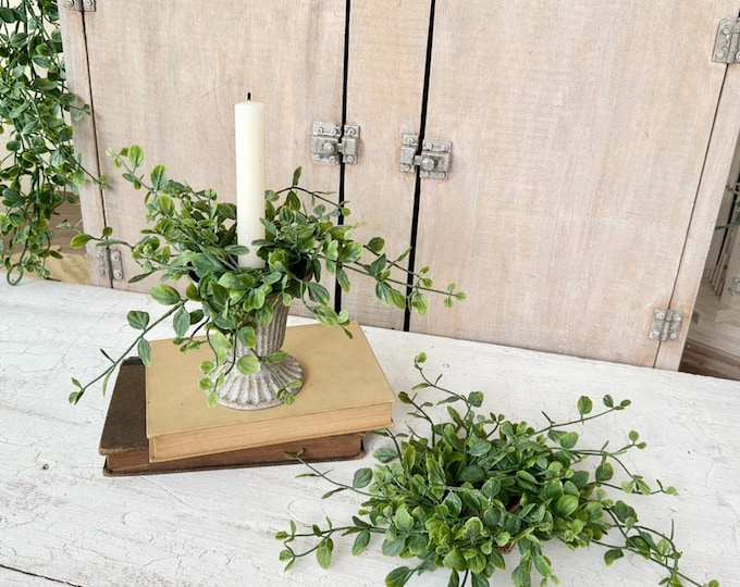 Set Spring Greenery Taper Candle Wreaths, Spring Taper Candle Wreath, Vine Taper Rings, Candelabra Decor