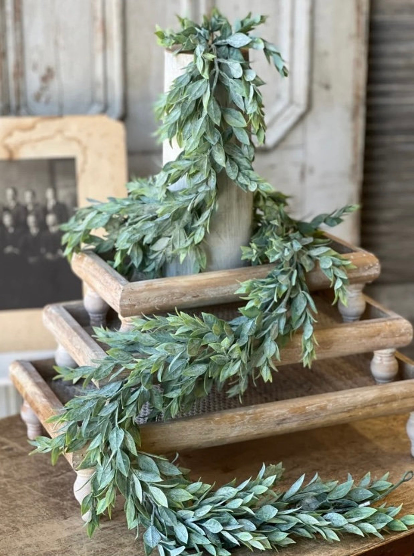 Hanging Greenery Garland Garland for Mantle Mantle Decor Etsy