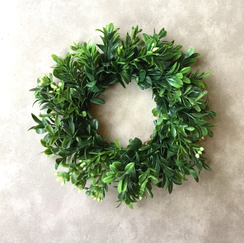 Seeded Boxwood Wreath Wedding Boxwood Wreath Candle Ring Etsy