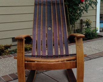 Wine Barrel Rocking Chair