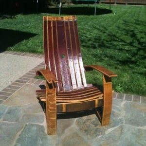 Wine Barrel Adirondack Chair image 2