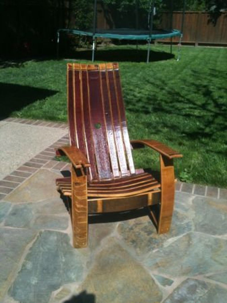 Wine Barrel Adirondack Chair image 2