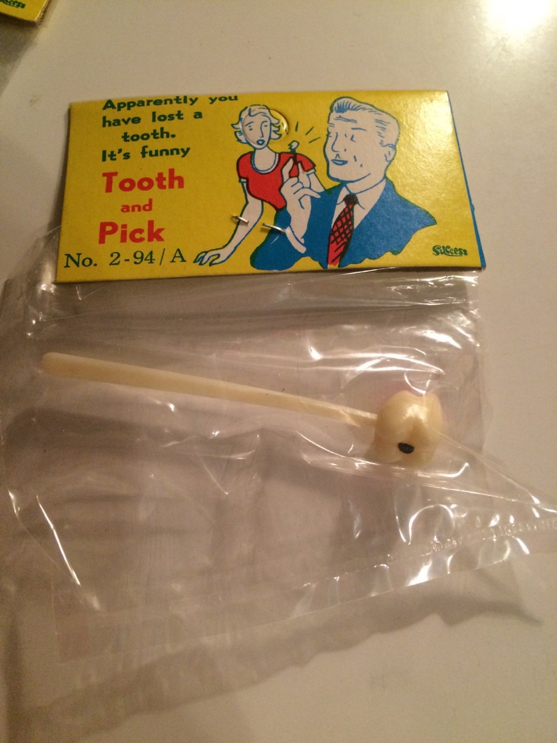 1960s Gag Toy Bloody Tooth on a Toothpick Gag Etsy