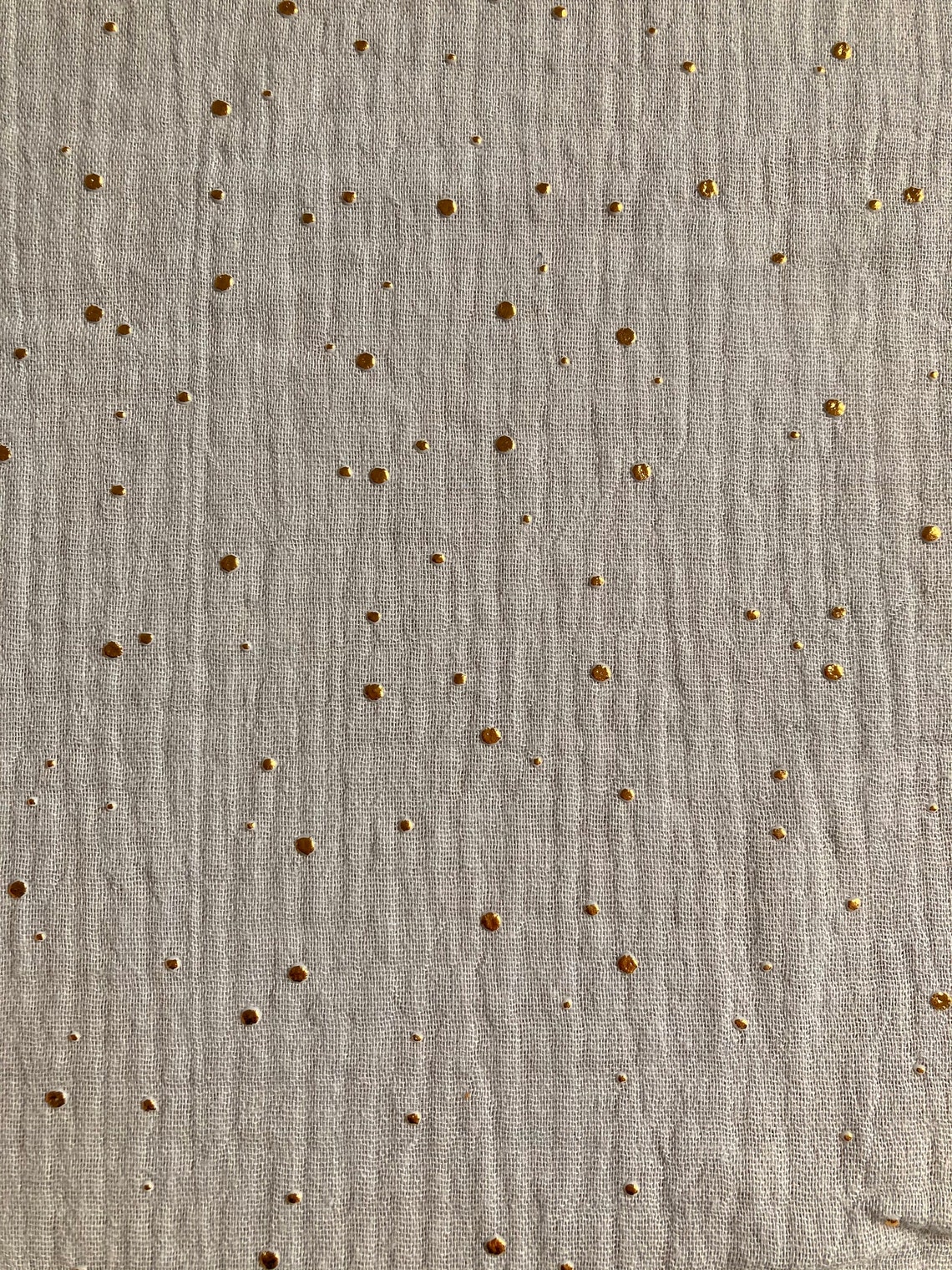 Gold Speckled Double Gauze Fabric By the Metre Fat Quarters | Etsy