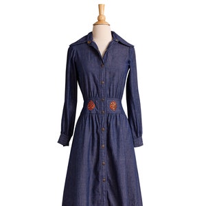 Vintage 1970s Denim Dress Rhinestone Embellished 70s Snap Etsy Jamie trench red wigs red walls. etsy