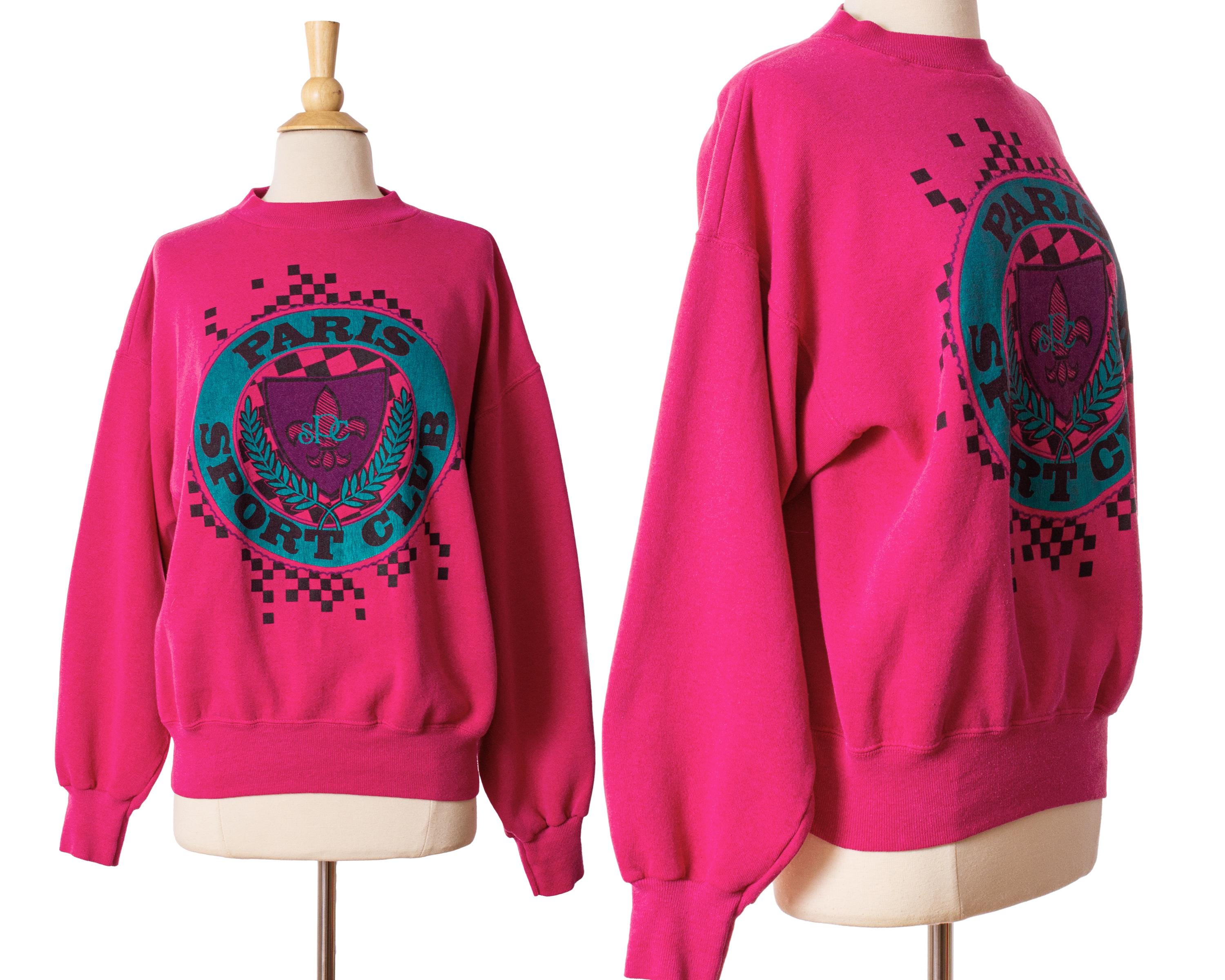 Cardigan Vintage Paris Sports Club Pour Femme - Taille L, Couleur Violette, Occasion Très Bon état