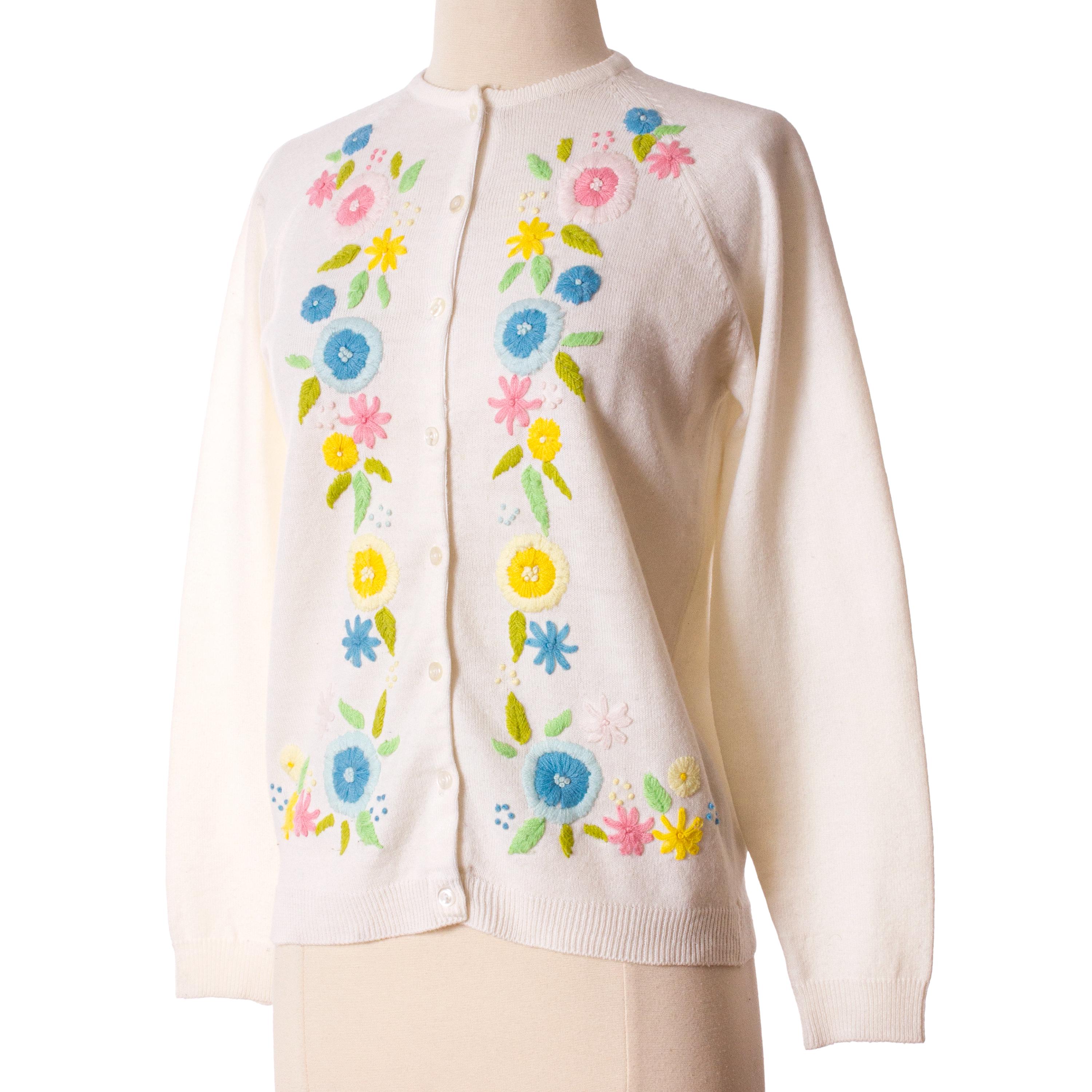 トップス 60s vintage cardigan Vintage+Cream+60s+Swtr+Scallop