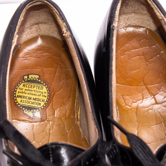 Vintage 1930s Black Shoes 30s Oxford Heels by Keehn Vintage 1930s boots 30s caramel leather lace up boots