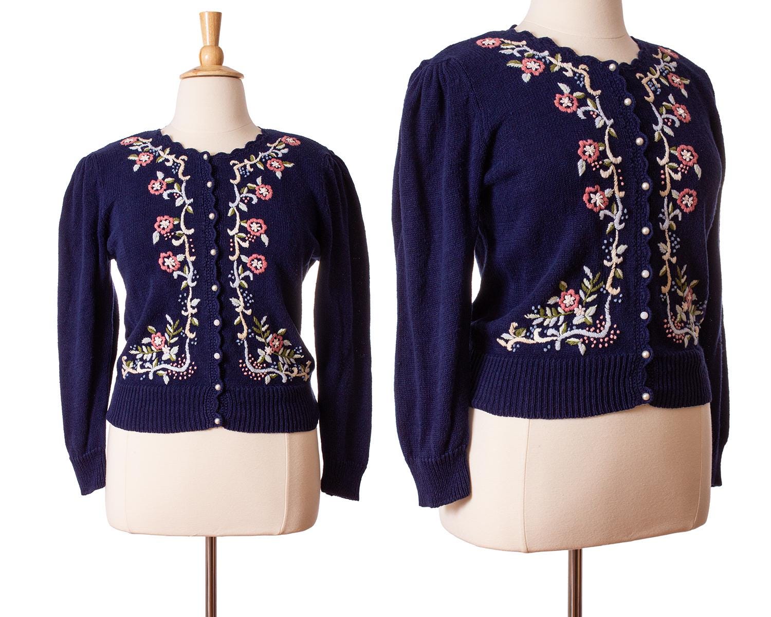 Blue Floral Cardigan