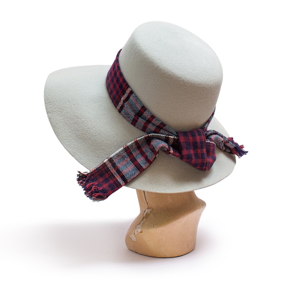 Vintage 1960s Felt Hat, Wide Brim 60s 70s Floppy H