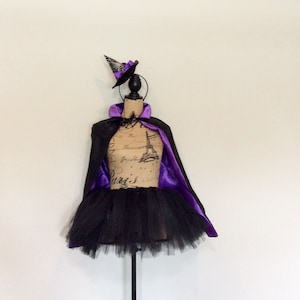 witch costume, black witch costume, moon and stars witch costume, kid witch costume, Halloween costume, kid costume