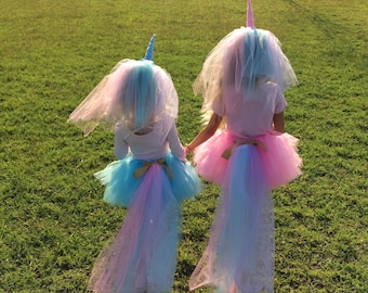 Pink unicorn costume, unicorn halloween costume, pastel unicorn costume, rainbow unicorn, unicorn horn, unicorn tutu, unicorn headband