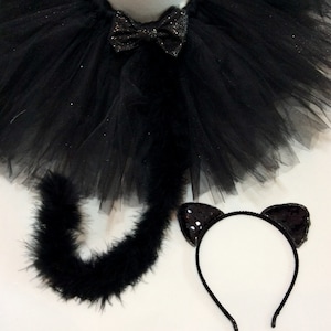 Cat costume, black cat costume,adult cat costume, baby cat costume, halloween cat costume, black cat tutu, girl cat costume, silver cat