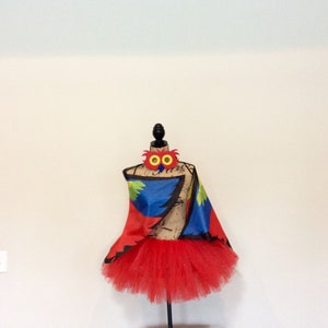 Red parrot costume, parrot costume, bird wings, Bird costume, red parrot wings, bird tutu, Halloween costume