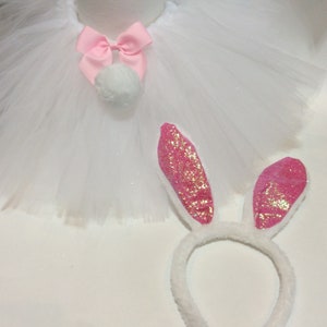white rabbit costume, pink white rabbit, rabbit halloween costume, easter rabbit costume, rabbit tutu, bunny costume, baby bunny costume