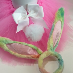 Colorful rabbit costume, tie dye rabbit, rabbit halloween costume, easter rabbit costume, rabbit tutu, bunny costume, baby bunny costume