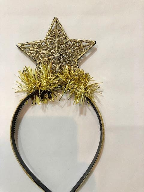 1 pezzo Fascia per capelli con stelle e fiocchi di neve in lamina