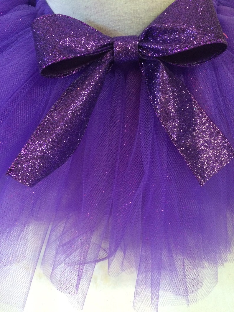 Purple glitter tutu, glitter tutu, purple tutu, newborn tutu, baby tutu, purple baby tutu, glam tutu, chic tutu, chic baby, fairy tutu image 2