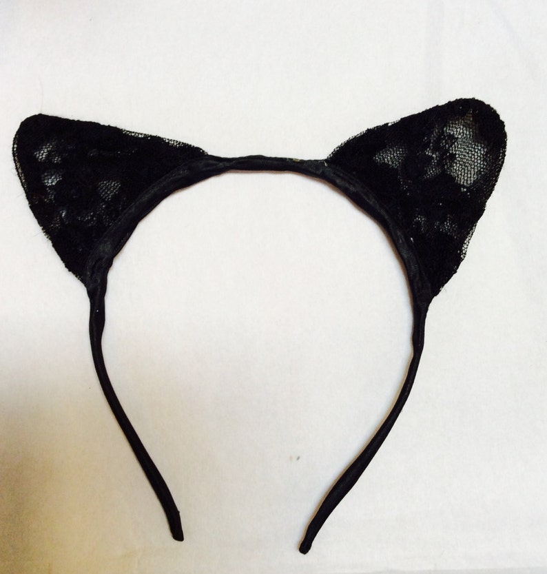 Black cat costume lace cat ears adult cat costume baby cat | Etsy