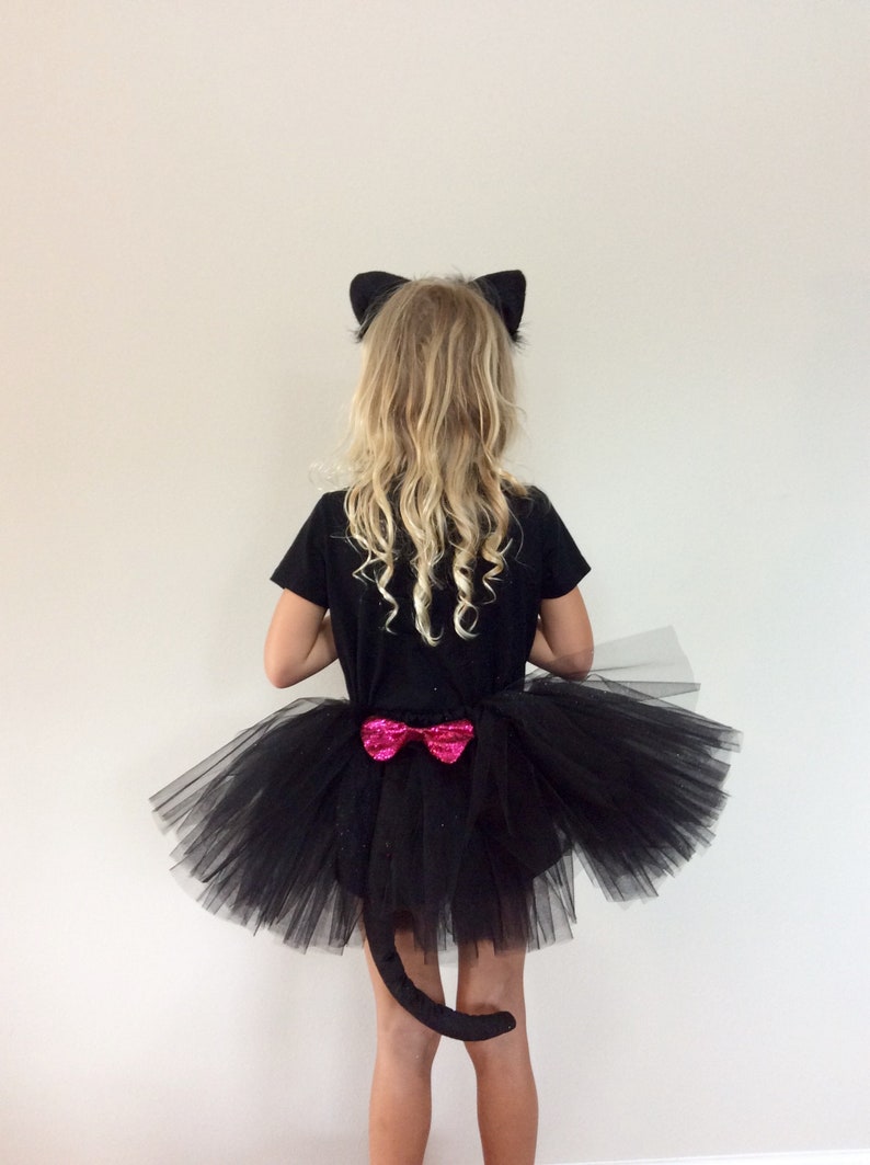 Cat costume black pink cat costumeadult cat costume baby Etsy
