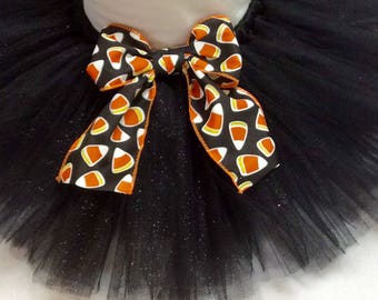 Halloween-Tutu, Halloween Glitzer Tutu, Süßigkeiten Mais Tutu, Süßigkeiten Mais Schleife, orange schwarz Tutu, Baby Halloween Tutu, schwarz Tutu, Baby Tutu,