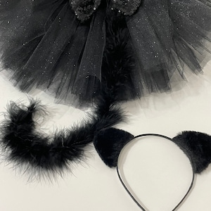 Cat costume, black cat costume,adult cat costume, baby cat costume, halloween cat costume, black cat tutu, girl cat costume, silver cat