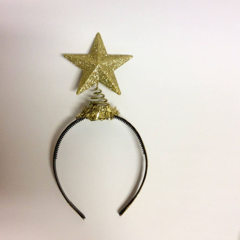 Gold Silver Christmas Star Headband Xmas Tree Topper Etsy