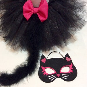 Cat costume, black cat costume, baby cat costume, adult cat costume, halloween cat costume, cat mask, black cat tutu,  girl cat costume