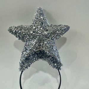 grote gouden kerstster hoofdband, kerstboom topper hoofdband, kerstster, kersthoofdband, sterhoofdband, plakkerige kersttrui