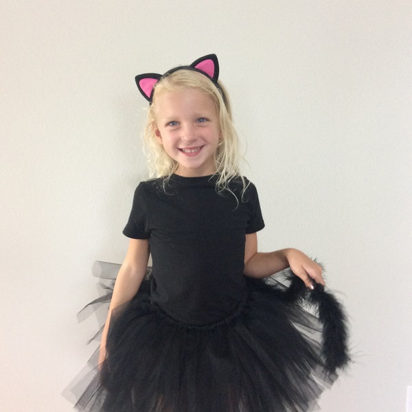 Cat costume, black pink cat costume,adult cat costume, baby cat costume, halloween cat costume, black cat tutu, girl cat costume, pink cat