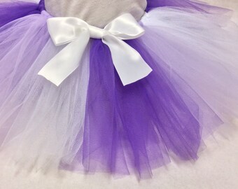 Purple and white tutu, available in other colors, ombre tutu, infant tutu, purple tutu, baby tutu, tutu with bow, birthday tutu