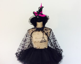 witch costume, black witch costume, Pink witch costume, kid witch costume, Halloween costume, kid costume