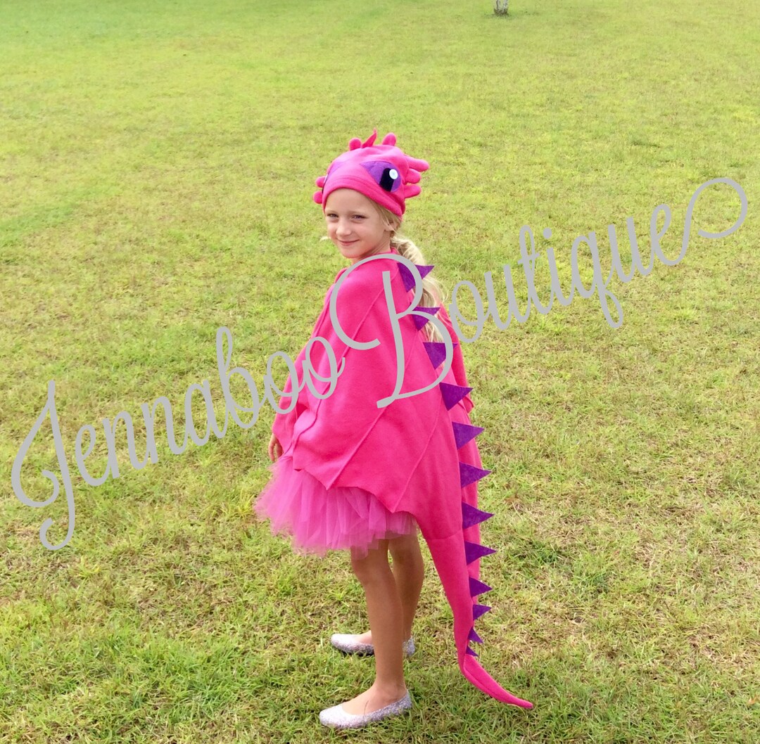 Girl Dragon Costume Pink Dragon Costume Pink Dragon Tutu Etsy