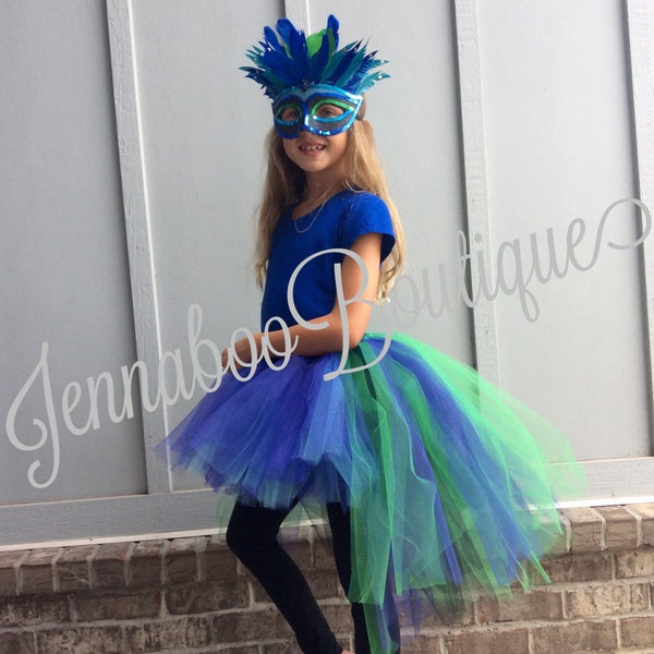 peacock tutu, peacock skirt, peacock costume, peacock mask, peacock, halloween costume, kid costume, costume, adult costume