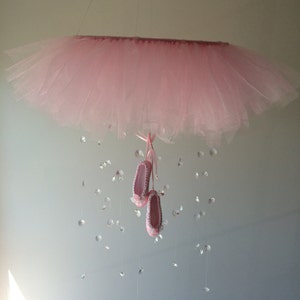 Crystal ballerina baby mobile,tutu baby mobile,pink mobile,princess baby mobile, ballerina decoration,princess decorations, ballerina mobile