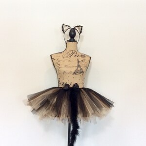 Leopard cat tutu costume, black gold cat costume, halloween costume, leopard tutu, leopard costume, baby costume, adult costume