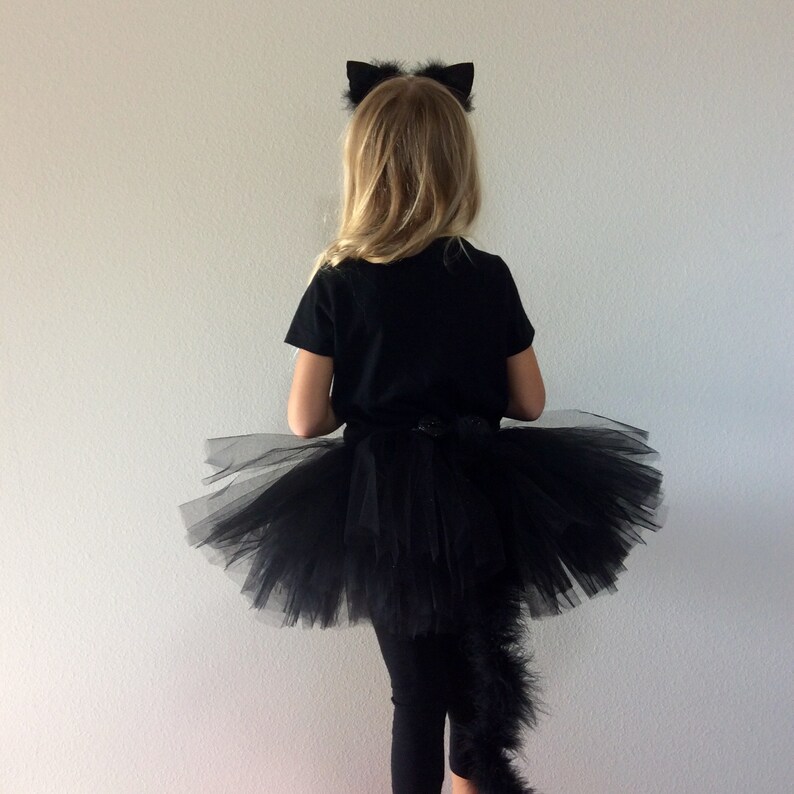 Leopard Cat Tutu Costume Black Gold Cat Costume Halloween Etsy