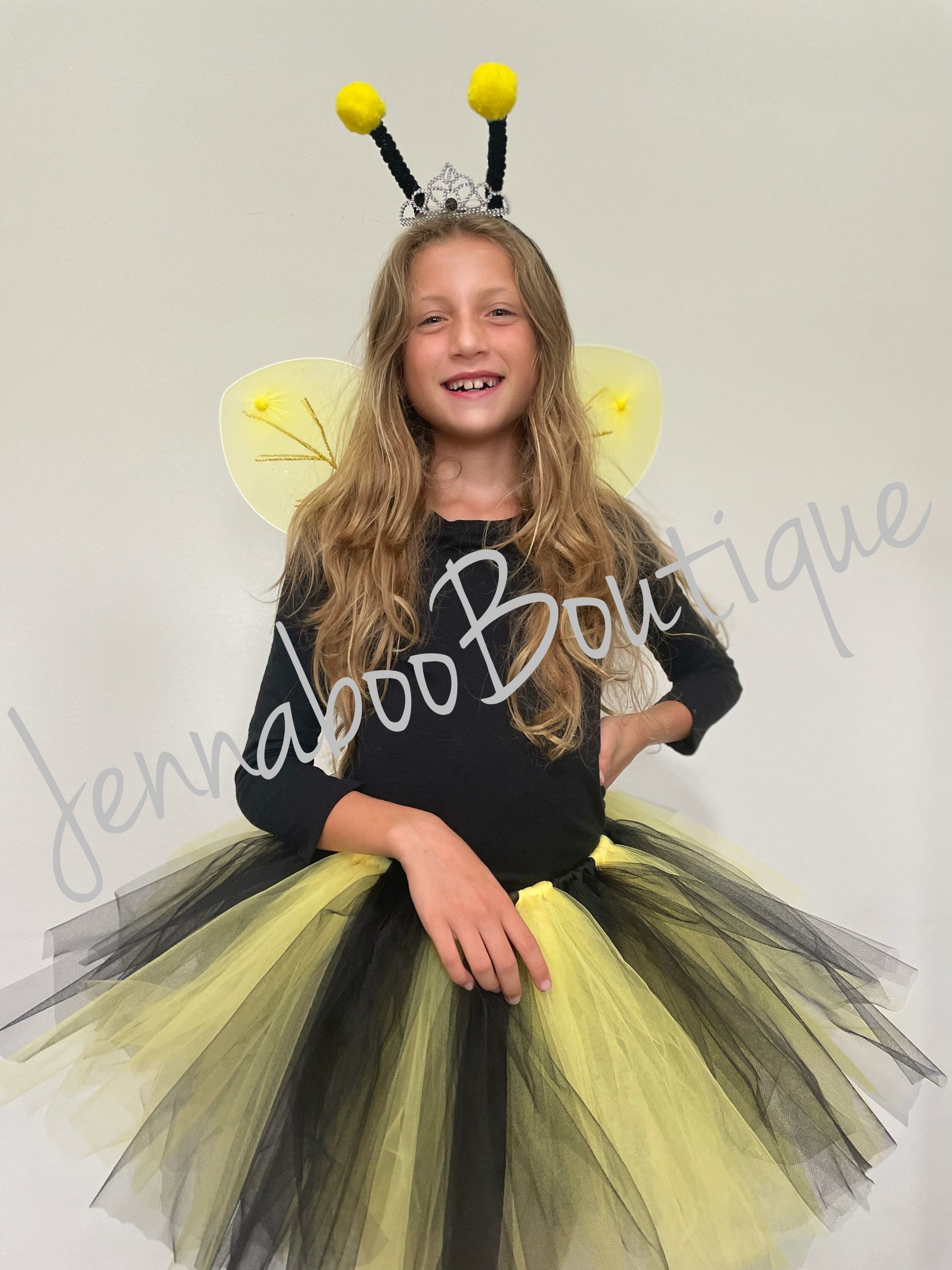 Girls Bee Costume - Complete Bumblebee Kids Costume Set with Tutu