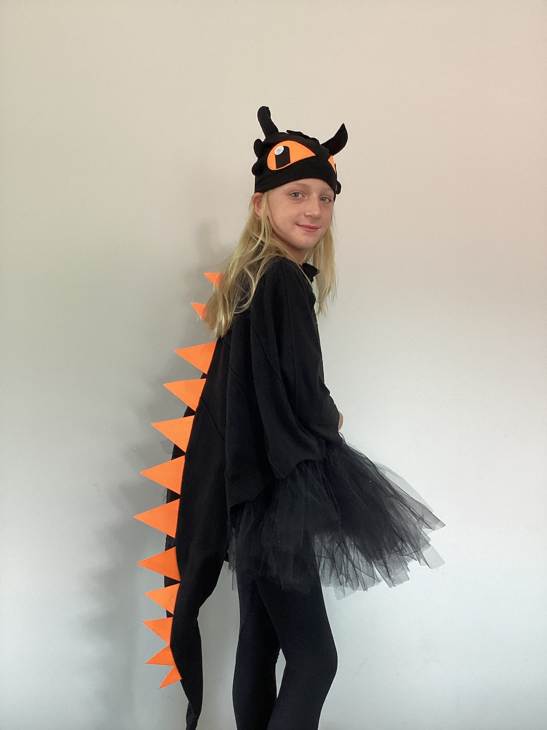 Girl Dragon Costume Black Dragon Costume Dragon Tutu Girl Etsy