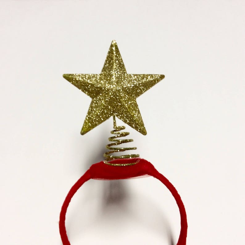 Gold Silver Christmas Star Headband Xmas Tree Topper Etsy