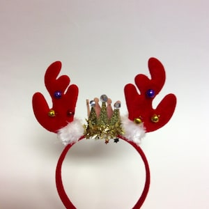 christmas antler headband, princess antler headband, reindeer antlers, festive reindeer antlers, christmas headband, tacky christmas sweater