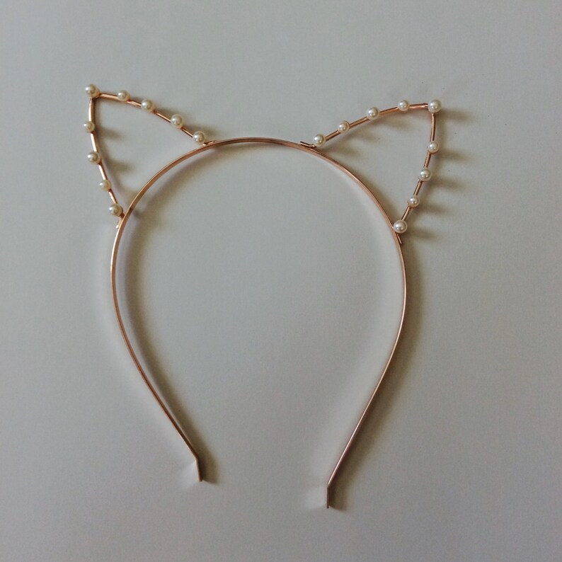 pearl cat ear headband glamorous cat costume Cat costume baby cat costume adult cat costume halloween costume pearl cat ears cosplay