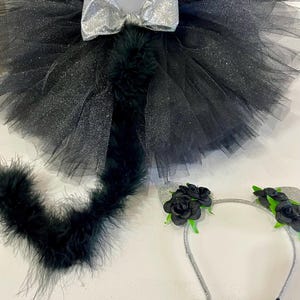 Cat costume, black cat costume,adult cat costume, baby cat costume, halloween cat costume, black cat tutu, girl cat costume, silver cat