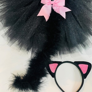 Cat costume, black cat costume,adult cat costume, baby cat costume, halloween cat costume, black cat tutu, girl cat costume, pink cat