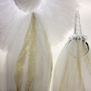unicorn costume, unicorn halloween costume, unicorn birthday, white gold unicorn, unicorn tutu, unicorn headband, unicorn party