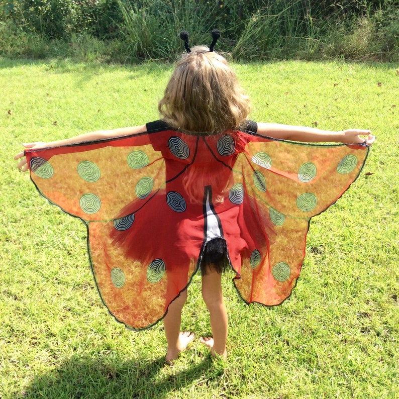 Ladybug costume, ladybugwings, ladybirdcostume, tutu costume, Halloween costume, kid costume, ladybug cape, ladybug wings image 3